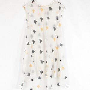White EACHWAY asymmetrical hem dress S